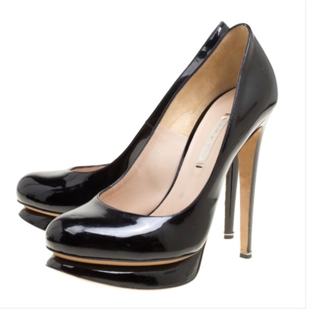 New! Nicholas Kirkwood patent round pump- size 41